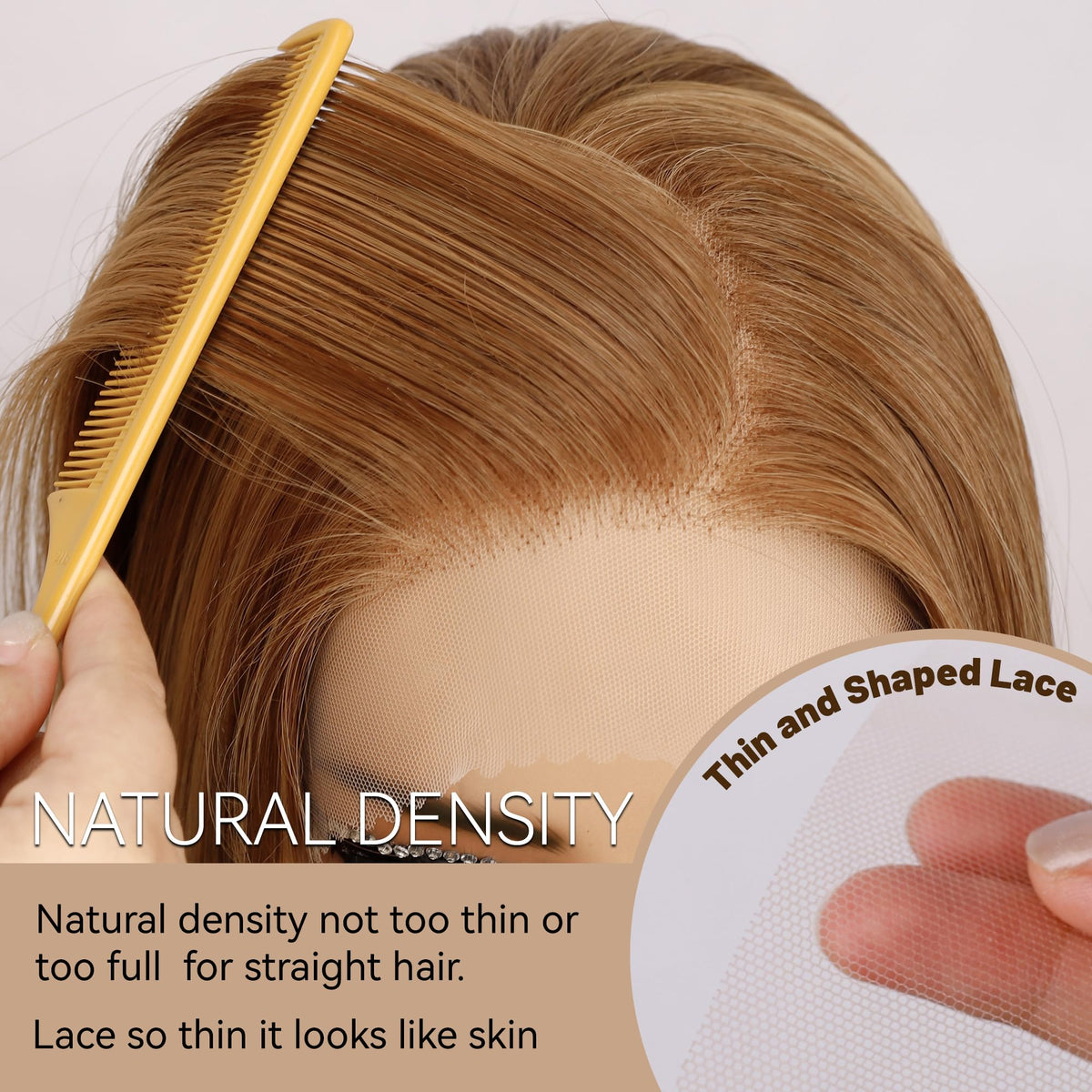 BLL Honey Blonde Wig 26-inch straight style with sunkissed highlights.