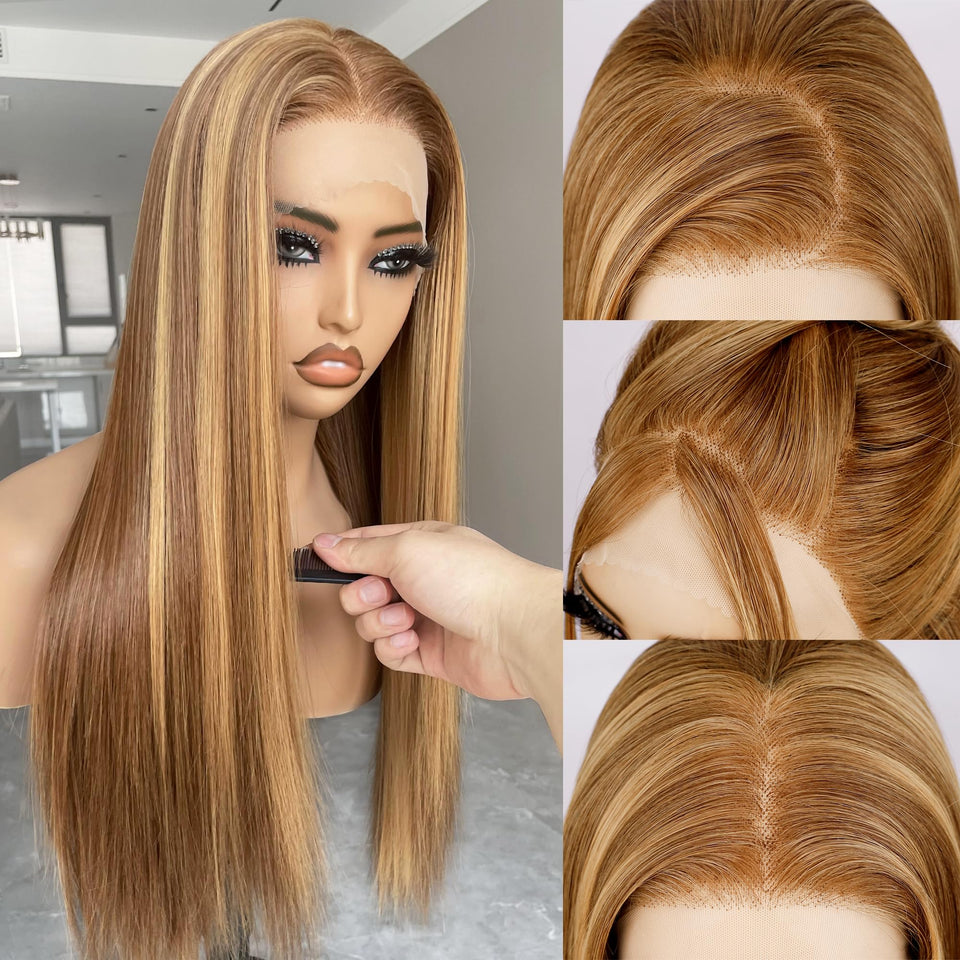 BLL Honey Blonde Wig front view highlighting natural movement for daily wear.