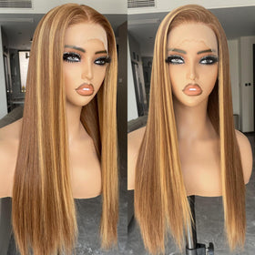 BLL Honey Blonde Wig pre-plucked hairline close-up for a natural look.