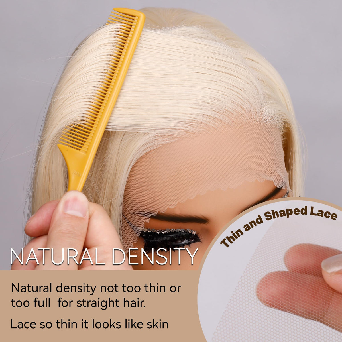 BLL pre-plucked natural hairline helps quick, realistic styling
