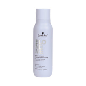 BlondMe Bond Repair Purple Conditioner bottle tones cool-toned blondes.