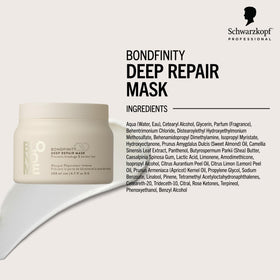 BlondMe Bondfinity Deep Repair Mask texture close-up reveals creamy, nourishing consistency.
