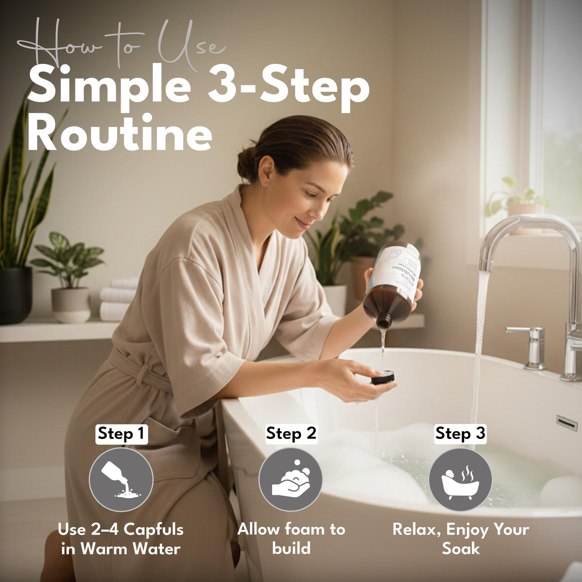 Bloom & Bōde Aloe Vera leaf emphasizes hydrating, soothing bath ingredients.
