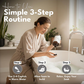 Bloom & Bōde Aloe Vera leaf emphasizes hydrating, soothing bath ingredients.