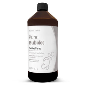 Bloom & Bōde Luxury Unscented Foaming Bath bottle with fragrance-free foam for a calm soak.