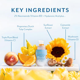 Mineral zinc oxide protection from Bloomeffects Tulip Dew Serum.