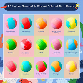 BloomFizzy water colors swirl in the tub, a visual treat for kids.