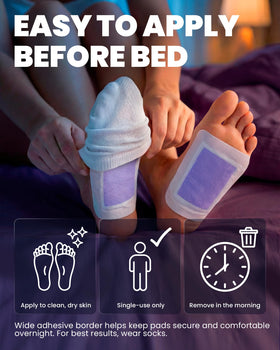 BloomLab easy-adhesive foot pads stay in place for mess-free overnight use