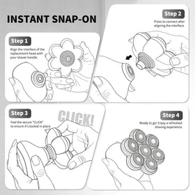 BlotMS magnetic 7-blade head with durable stainless blades.