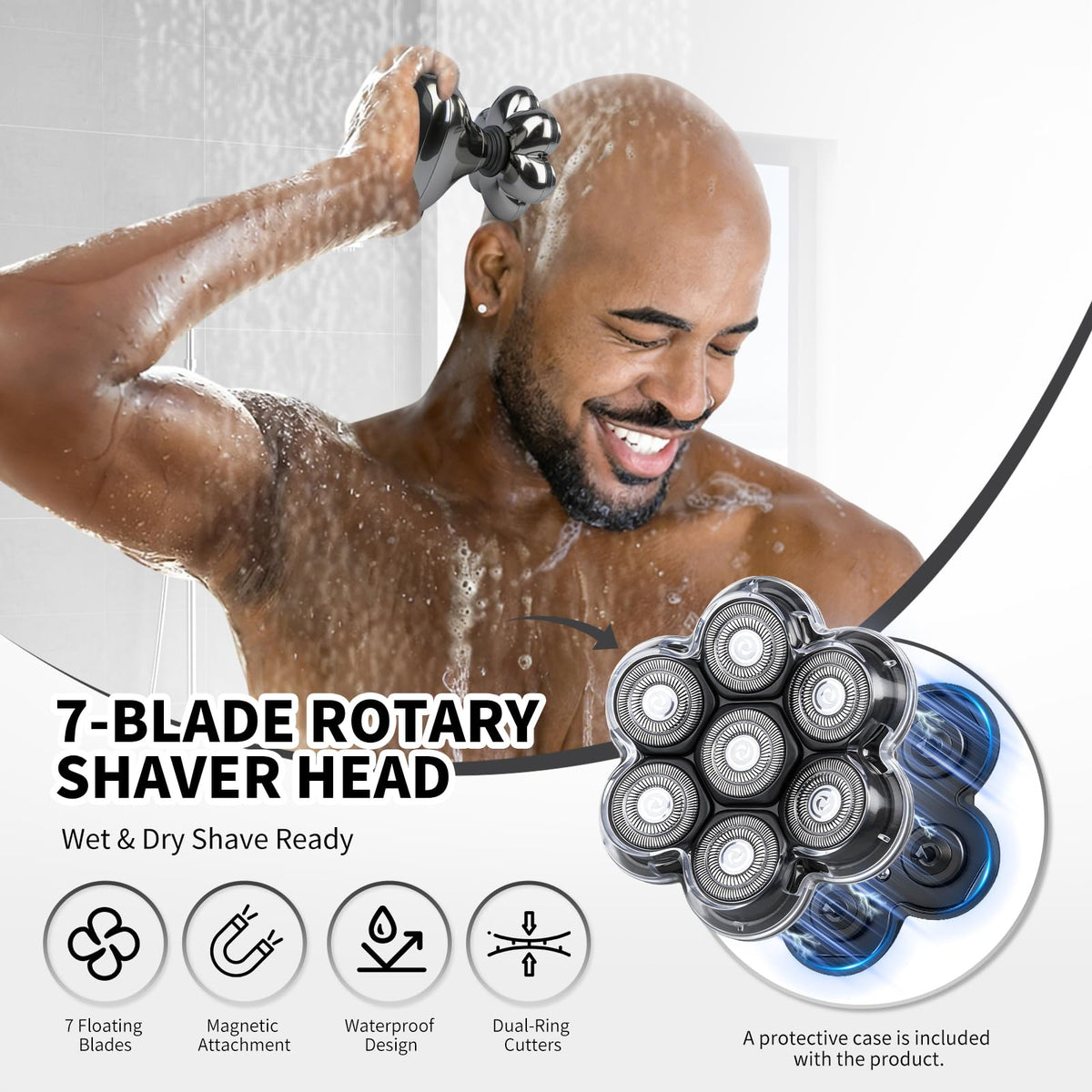 BlotMS magnetic 7-blade head replacement kit included for maintenance.