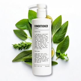 Blu Atlas men's conditioner bottle with classic bergamot sage patchouli scent for daily grooming benefits.
