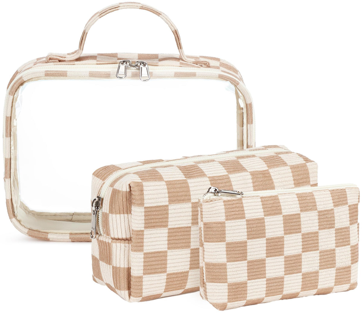 Bluboon clear toiletry bag with zipper for travel organization