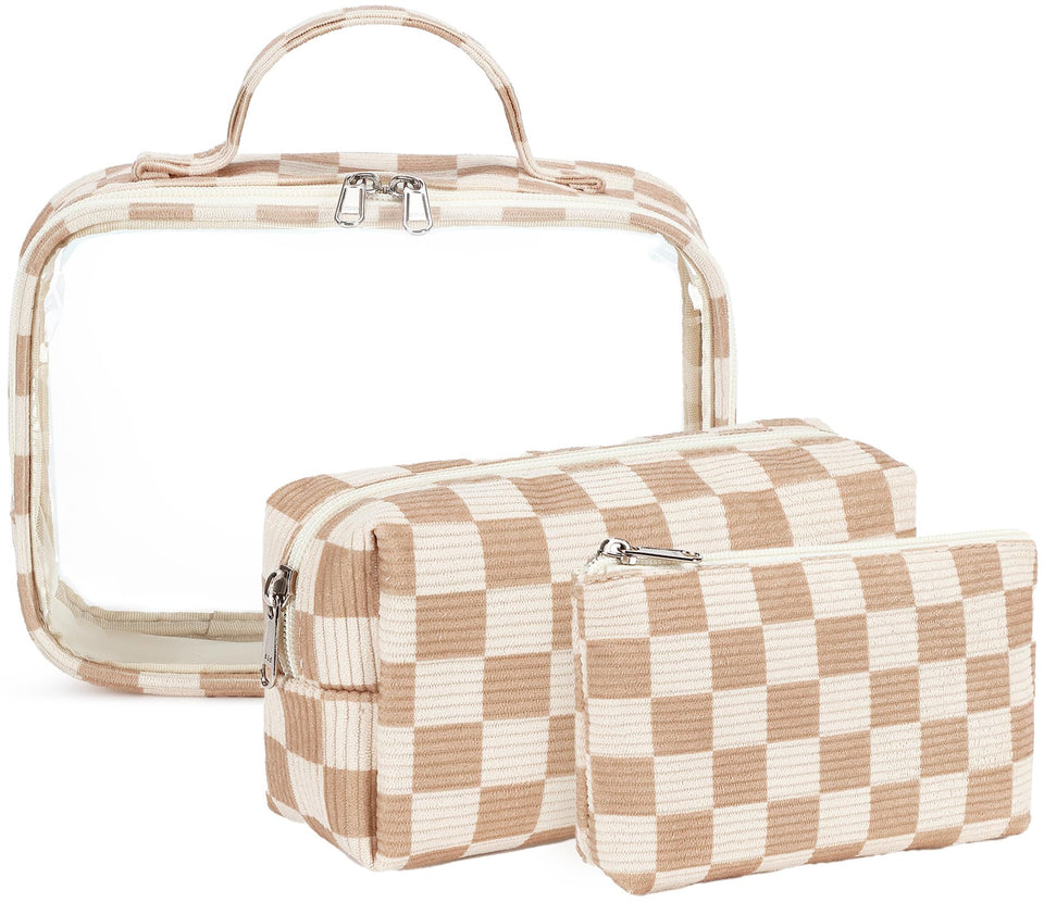 Bluboon clear toiletry bag with zipper for travel organization