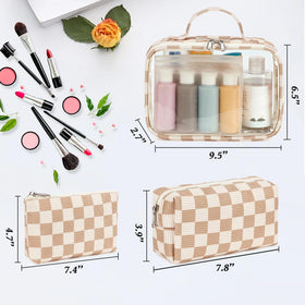 Bluboon medium quilted makeup bag with stylish storage
