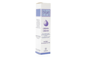 Blue Cap moisturising cream close-up texture highlights creamy, fast-absorbing formula.
