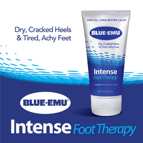 BLUE-EMU Intense Foot Therapy Cream delivers peppermint cooling to refresh tired feet.