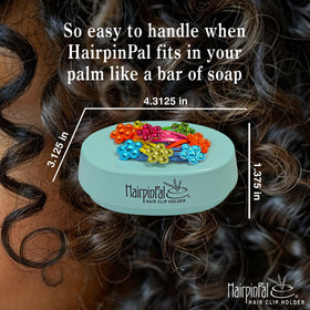 Blue Feather HairpinPal organized countertop for tidy hair accessories