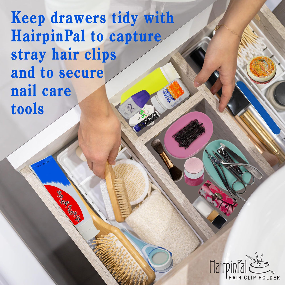 Blue Feather HairpinPal travel-friendly compact design for on-the-go styling
