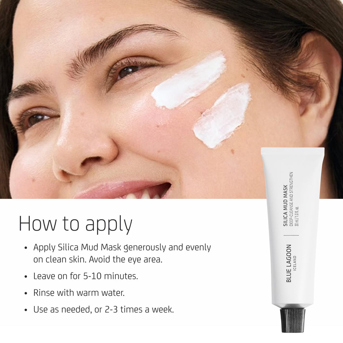 Blue Lagoon Skin Science shower-ready mask primes skin before product layering.