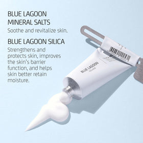 Blue Lagoon Skin Science silica mud mask clarifies complexion and tightens pores.