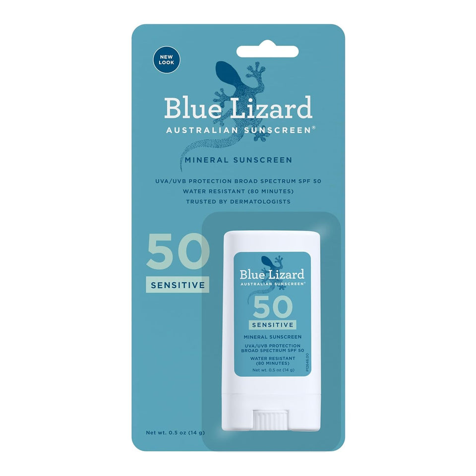 Blue Lizard SPF50+ Sensitive Stick pack of 3 protects skin on the go.