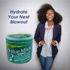 Blue Magic Bergamot conditioner bottle on bathroom shelf ready for daily care