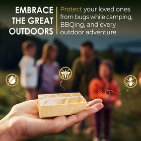 Outdoor-ready Ain't Buggin Me soap with citronella, eucalyptus, and lemongrass scent for hiking.