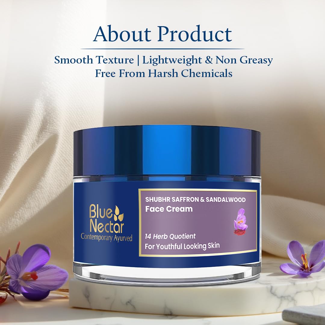 Blue Nectar upward-massage application demonstrating gentle daily use