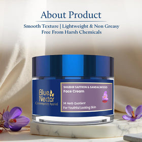 Blue Nectar upward-massage application demonstrating gentle daily use