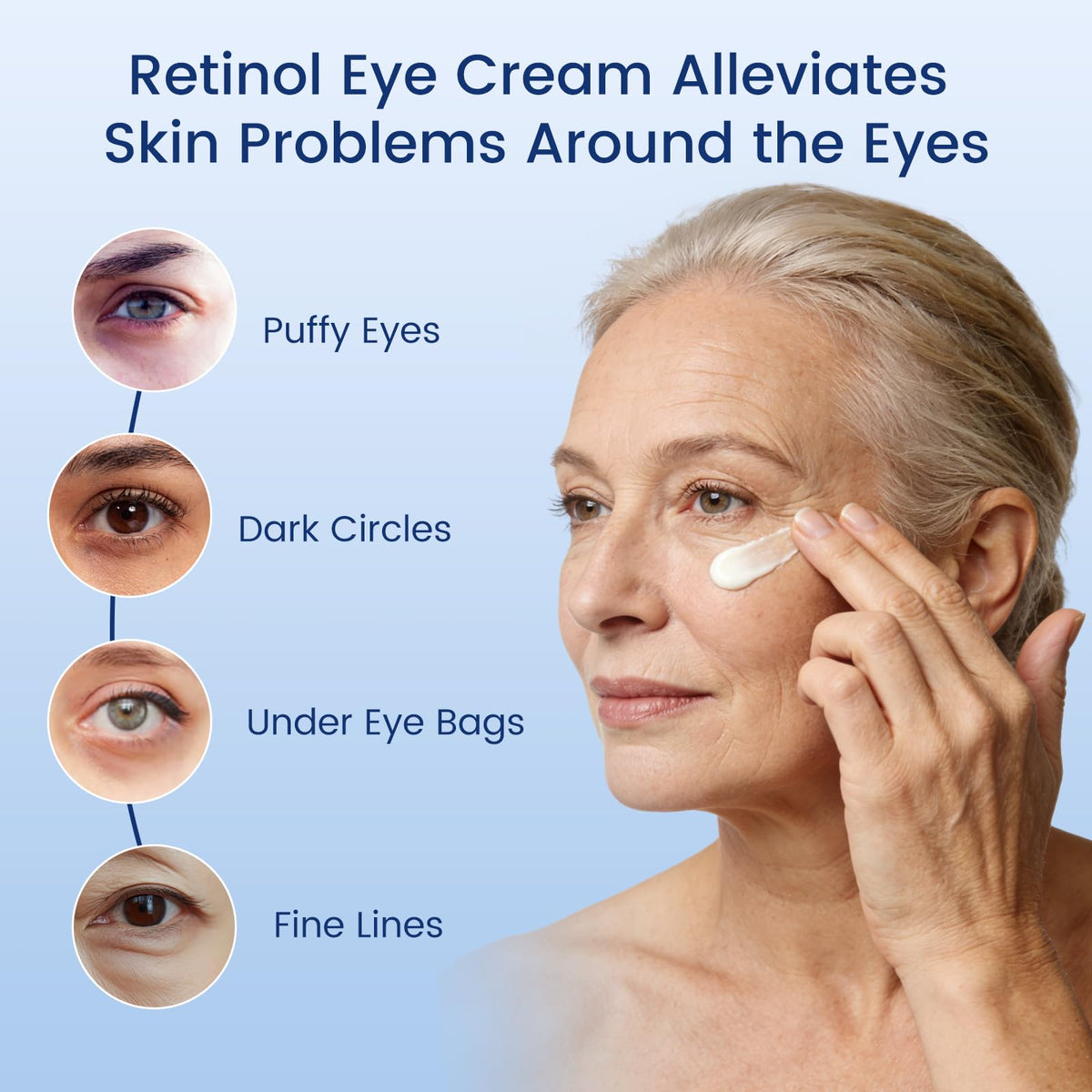 Blue Sea Sky dark circles under-eye area suggests refreshed appearance with continued use.