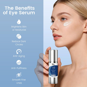 Blue Sea Sky niacinamide brightening around the eye area for improved radiance.