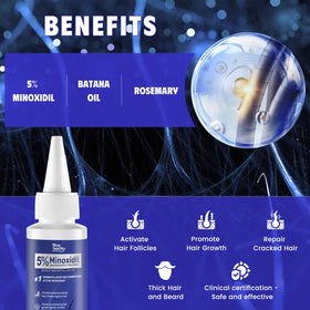 Blue Sea Sky rosemary-oil on scalp promotes balanced, scent-free care