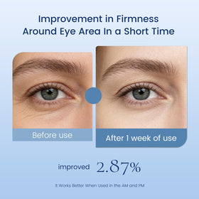Blue Sea Sky unscented under-eye cream texture indicating smooth, fast absorption.