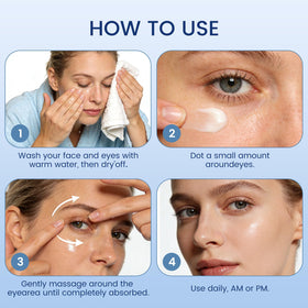 Blue Sea Sky unscented eye treatment suitable for sensitive skin types.