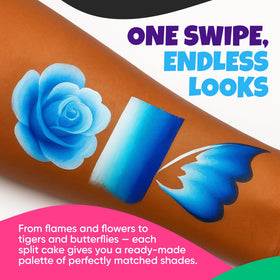 Blue Squid washable water-activated face paint ready for use