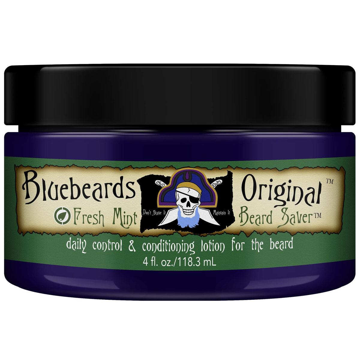 Bluebeards Original beard balm leave-in bottle front view showing hydration for beard and skin