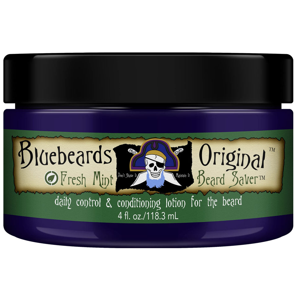Bluebeards Original beard balm leave-in bottle front view showing hydration for beard and skin
