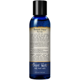 Bluebeards Original close-up of ingredients highlighting paraben-free formula.