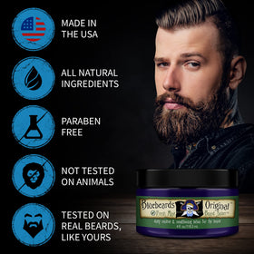 Bluebeards Original USA-made label indicating quality craftsmanship
