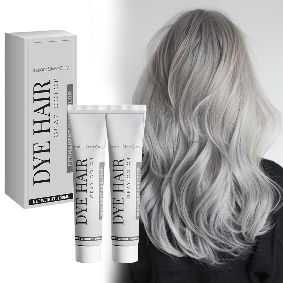 BlueBouff Silver Hair Dye bottle-front view shows bold silver coverage.