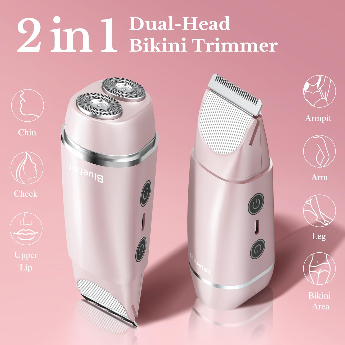 bluefair body shaver for arms, legs, and bikini area with smooth glide