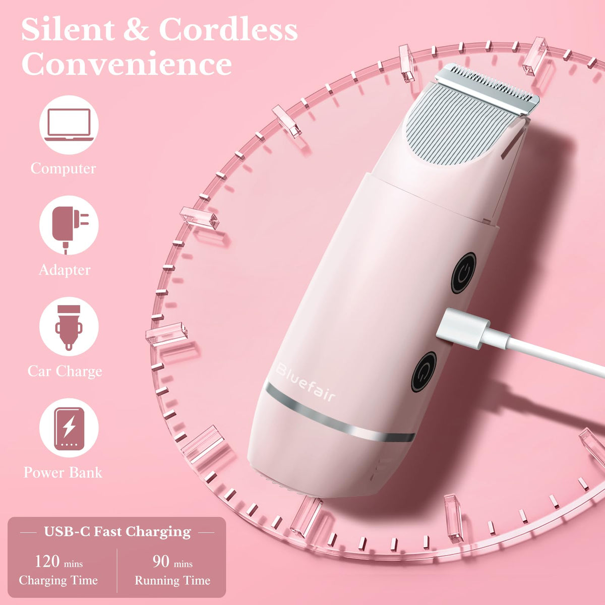 bluefair detachable razor head for easy cleaning and maintenance