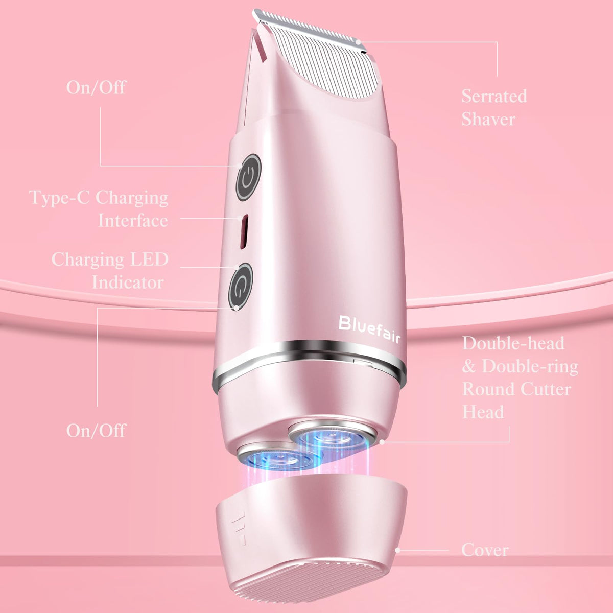 bluefair USB-C fast charge delivers up to 90 minutes cordless use