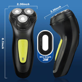 BlueFire head shaver in a bathroom setup shows easy rinse under water.