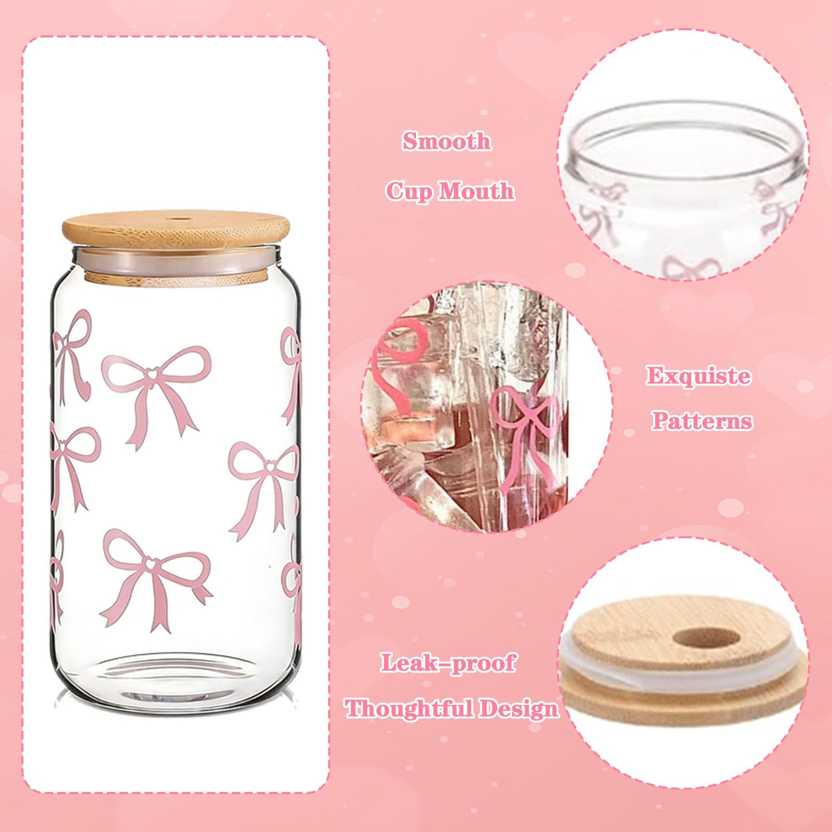 BlueRaying pink bow keychain keeps your essentials within easy reach.