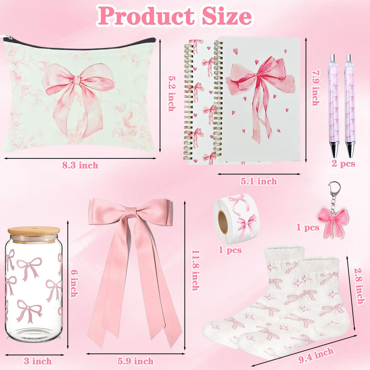BlueRaying pink bow cup with straw ideal for quick drinks anywhere.