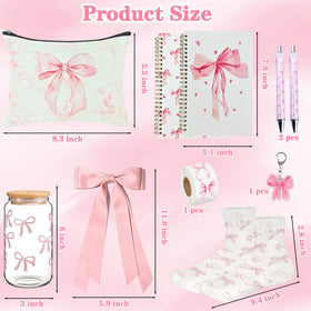 BlueRaying pink bow cup with straw ideal for quick drinks anywhere.