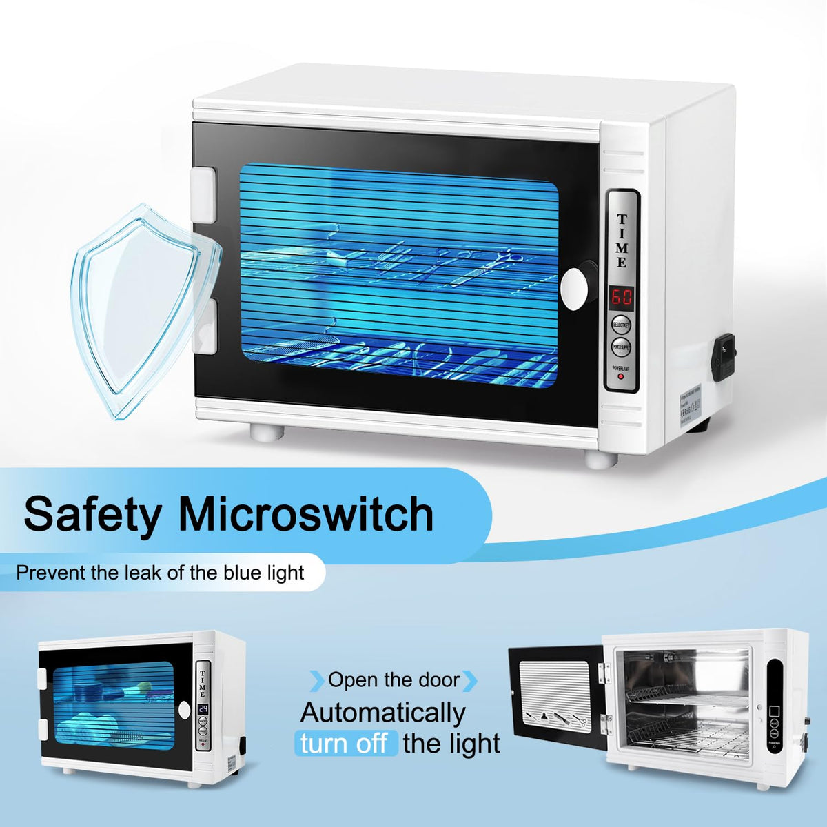 BLUETOP Nail Tool Cleaning Machine replaceable lamps for ongoing maintenance