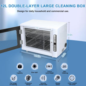 BLUETOP Nail Tool Cleaning Machine lid open for easy tool loading and access