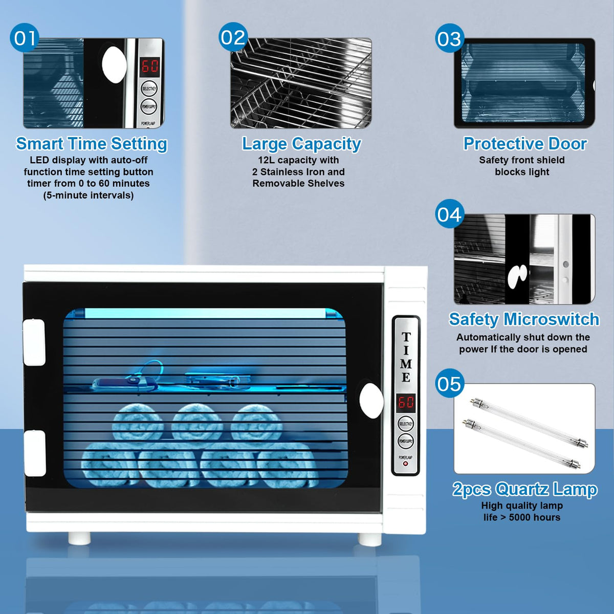BLUETOP Nail Tool Cleaning Machine protective feet protecting surfaces during operation